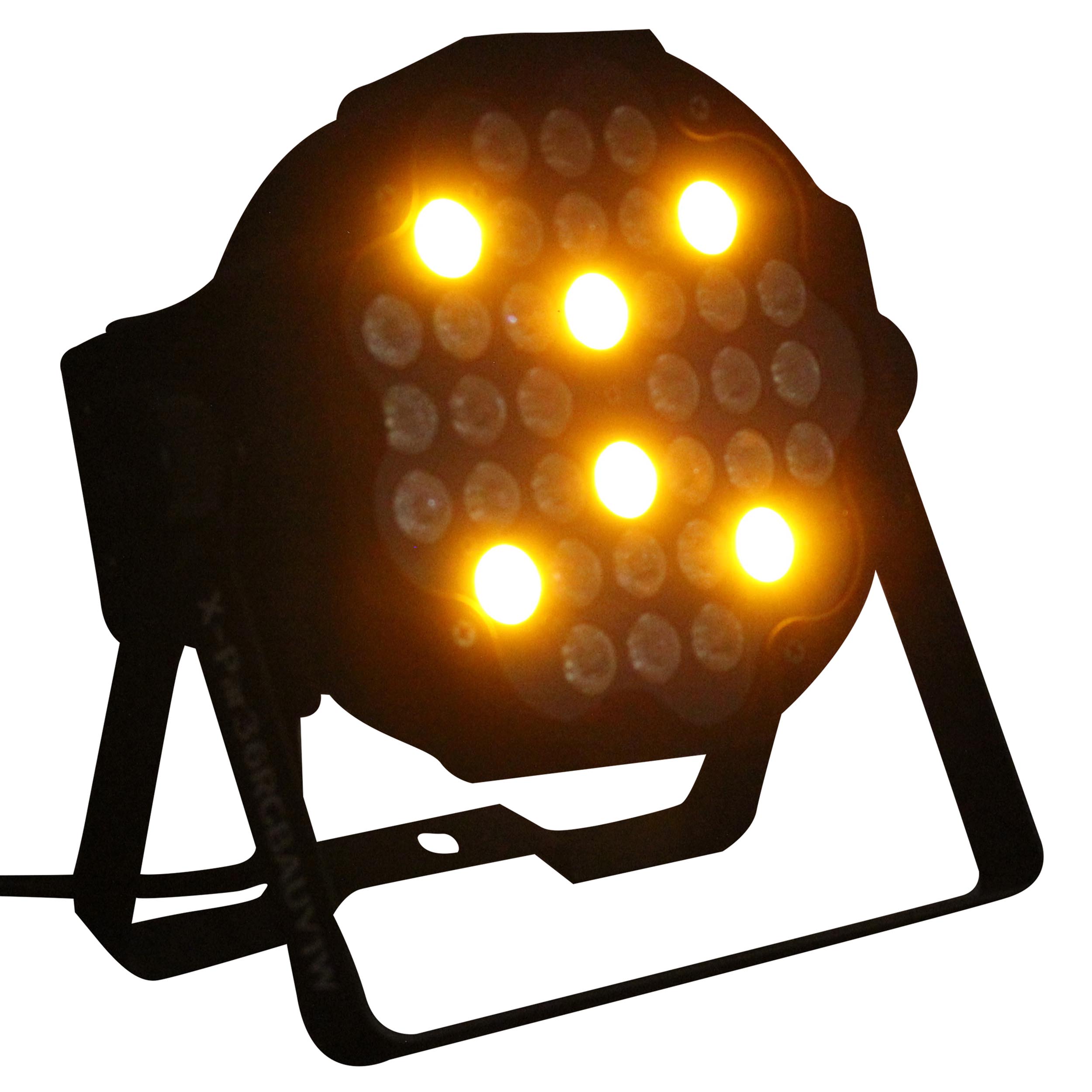 ProX Fusion RGBA UV Par 36x 1W LED Slim Par Black Housing