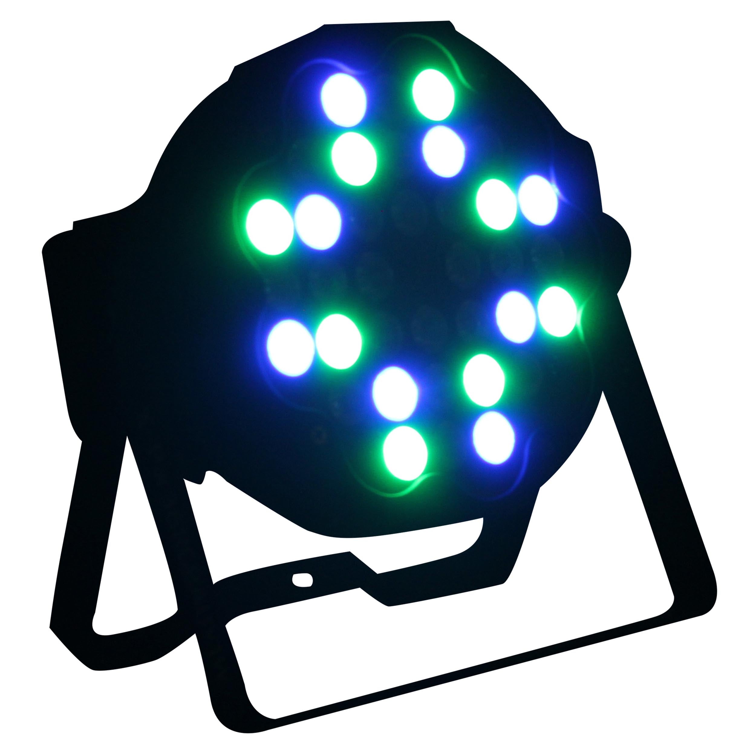 ProX Fusion RGBA UV Par 36x 1W LED Slim Par Black Housing