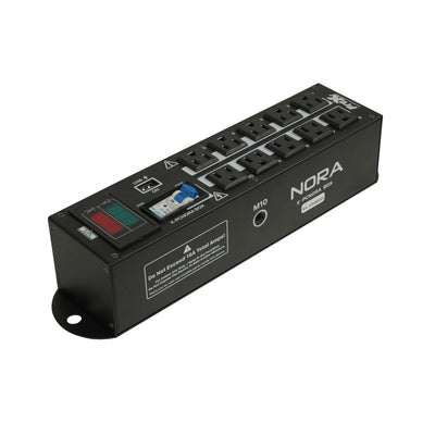 ProX NORA 10 Way Power Distribution Compact Box for Powerkon to Edison with Power Cord