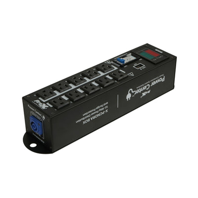 ProX NORA 10 Way Power Distribution Compact Box for Powerkon to Edison with Power Cord