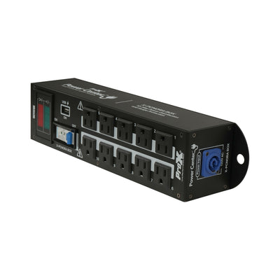 ProX NORA 10 Way Power Distribution Compact Box for Powerkon to Edison with Power Cord