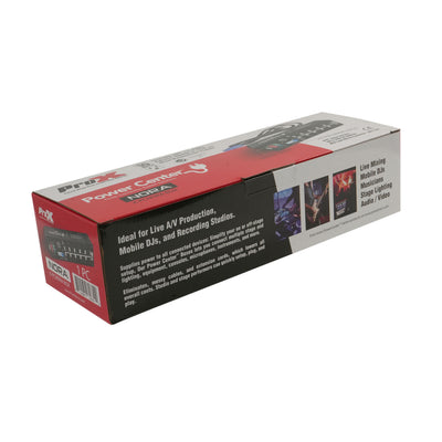 ProX NORA 10 Way Power Distribution Compact Box for Powerkon to Edison with Power Cord