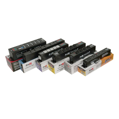 ProX TARA 6-Outlet Edison NEMA 5-20R Power Distribution Box with True1 IN/OUT, LED Voltage and Current Display 20A Power Center