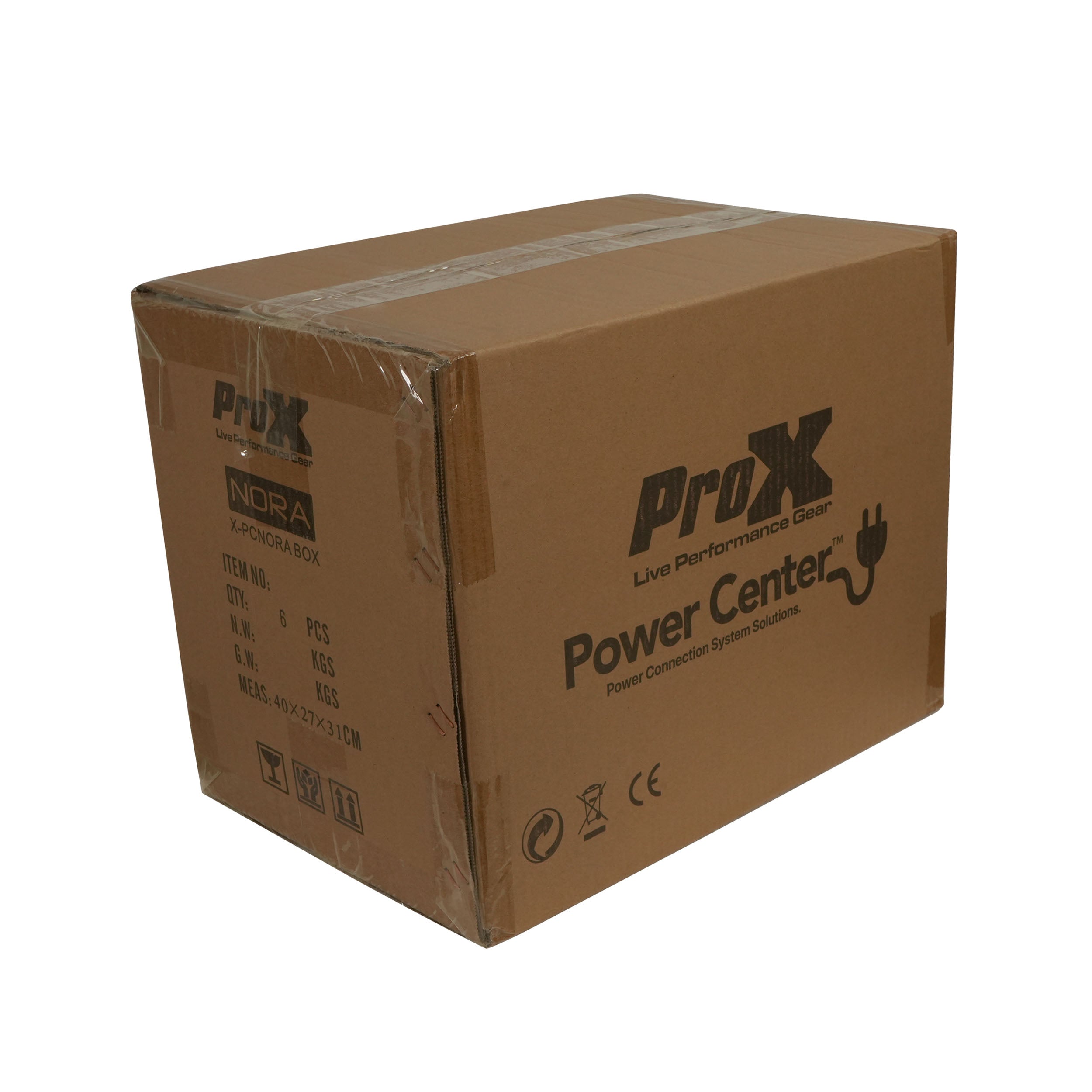 ProX NORA 10 Way Power Distribution Compact Box for Powerkon to Edison with Power Cord