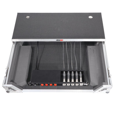 ProX 4 Way Powerkon to Edison AC Power 1U Rack Mountable Power Strip 5x Punched D-Series 15A Breaker On Off LED Toggle Switches