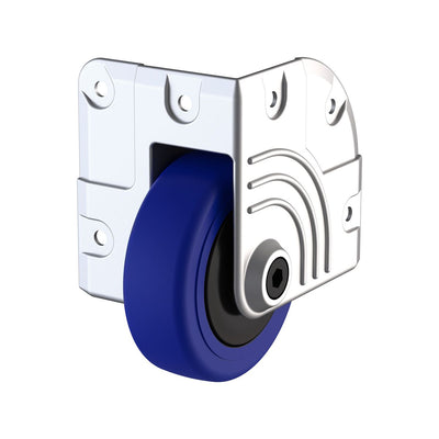 ProX Penn-Elcom 3" Heavy Duty Zinc Side Corner Caster with Blue Wheel