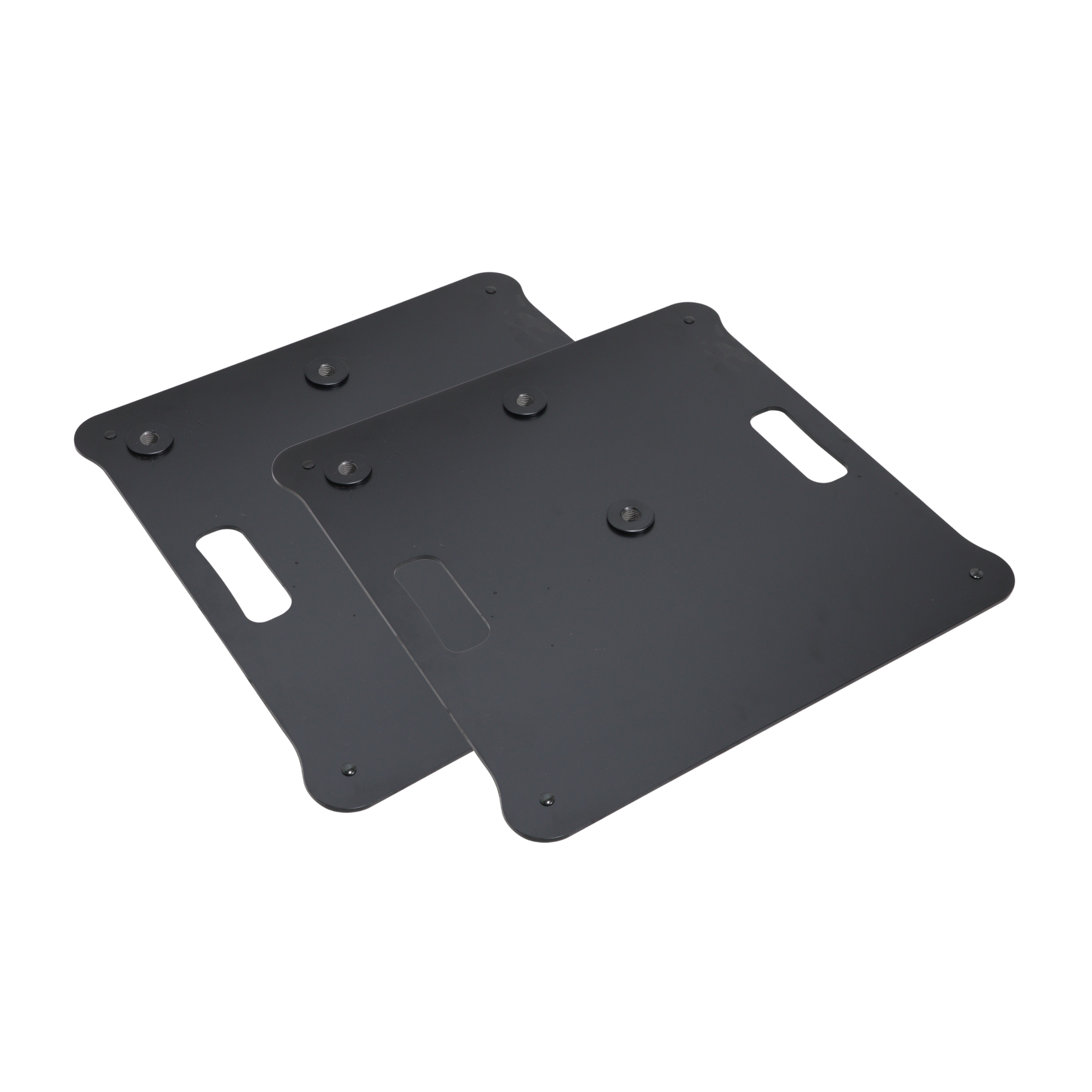ProX Pair of Polaris Base Plates – 2 Heavy-Duty Speaker Pole Base Plates in Black