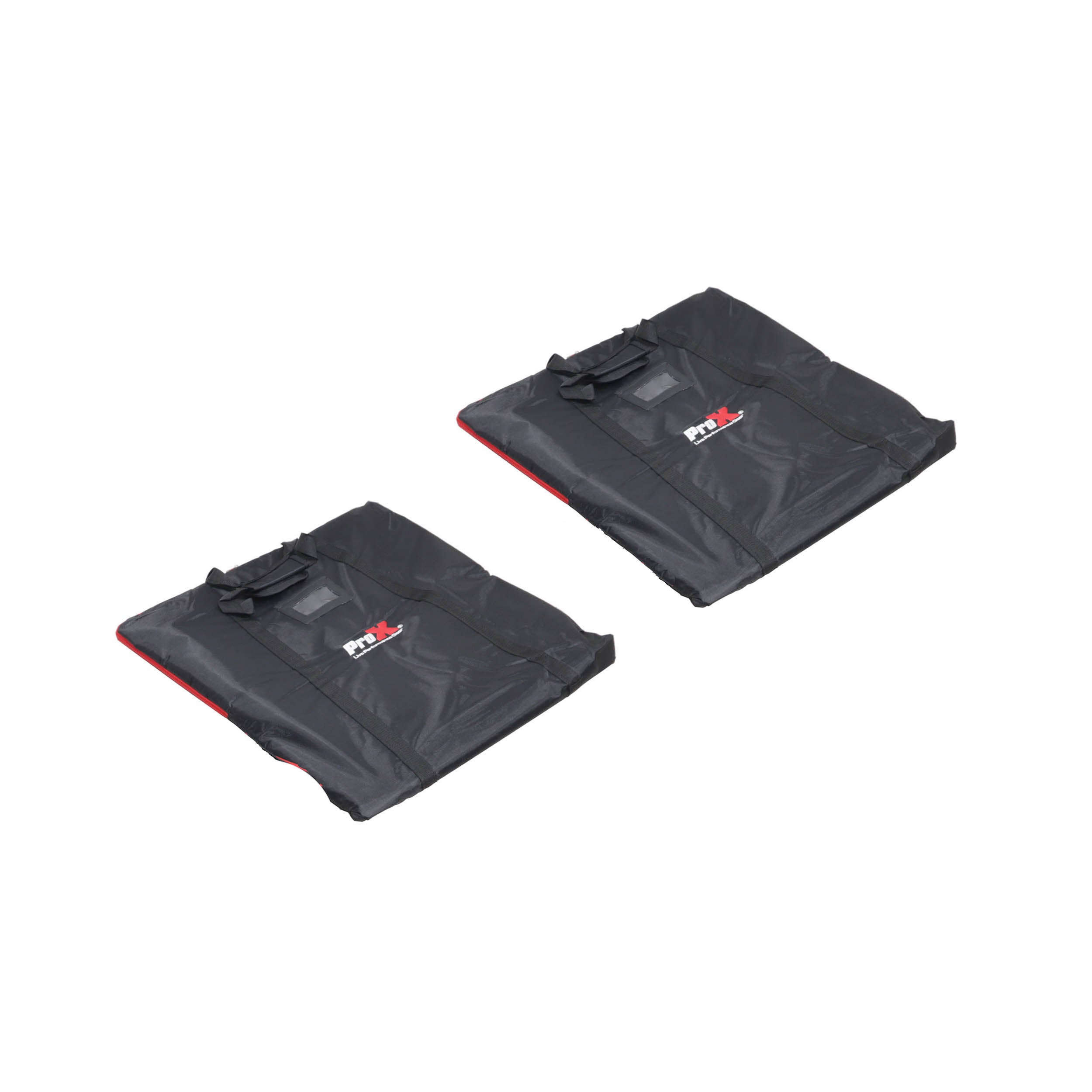 ProX Pair of Polaris Base Plates – 2 Heavy-Duty Speaker Pole Base Plates and Carry Bags in White