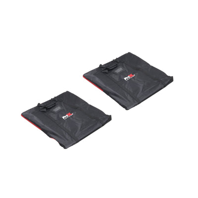 ProX Pair of Polaris Base Plates – 2 Heavy-Duty Speaker Pole Base Plates and Carry Bags in White