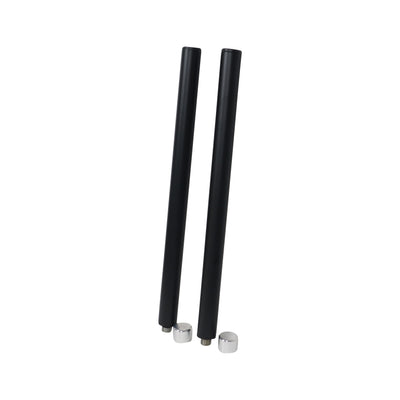 ProX 20" Set of 2 Speaker Extension Poles with M20 Thread and 1-3/8 in. Adapter – Black, 200 lb Capacity