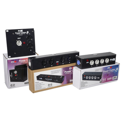 ProX Power Center Five-Way Spitter For Indoor Powercon Connector Delivers Power For Up To 5 Fixtures with Power Cord