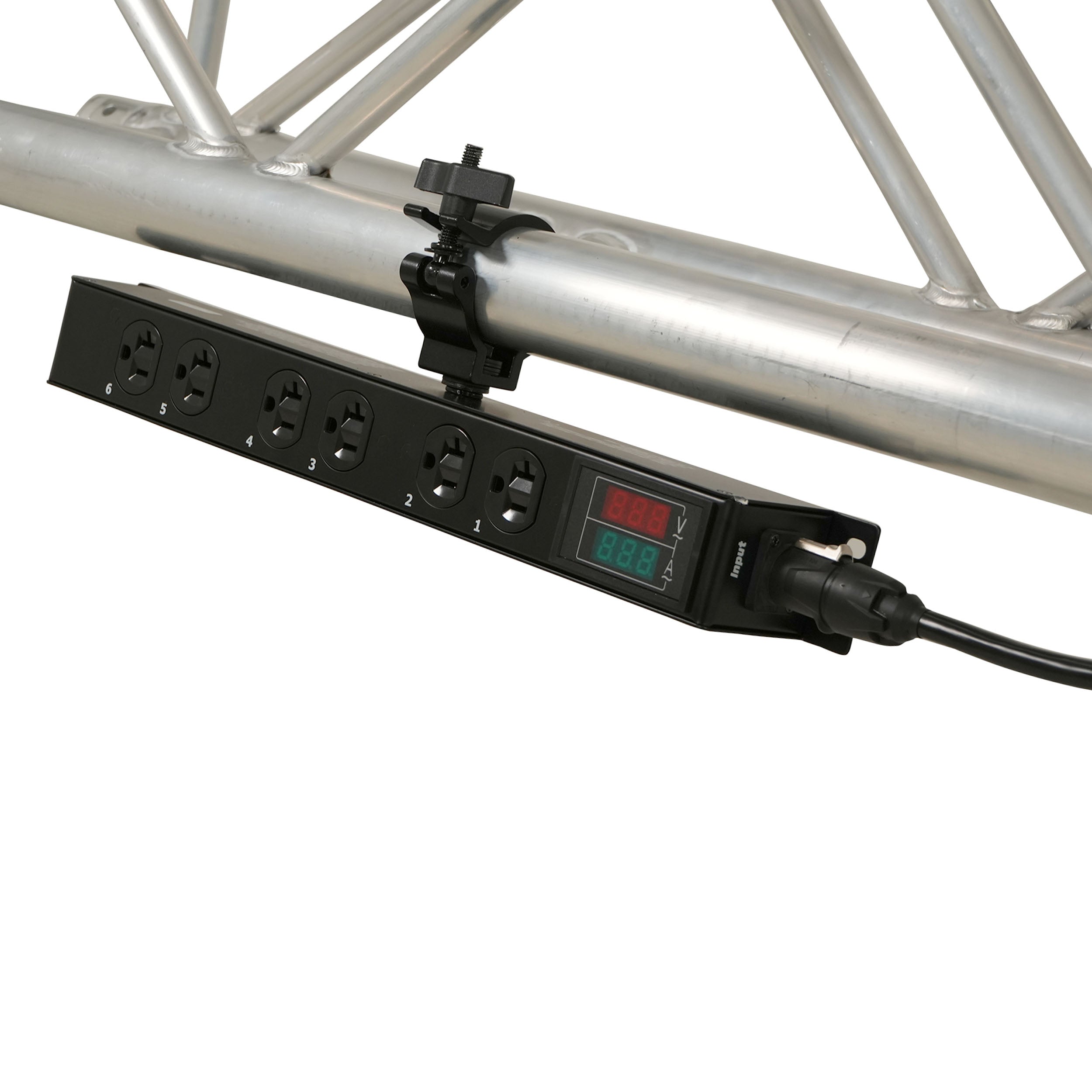 ProX TARA 6-Outlet Edison NEMA 5-20R Power Distribution Box with True1 IN/OUT, LED Voltage and Current Display 20A Power Center