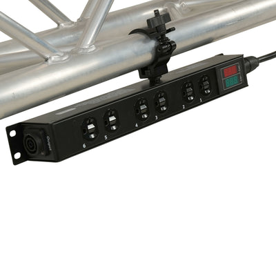 ProX TARA 6-Outlet Edison NEMA 5-20R Power Distribution Box with True1 IN/OUT, LED Voltage and Current Display 20A Power Center