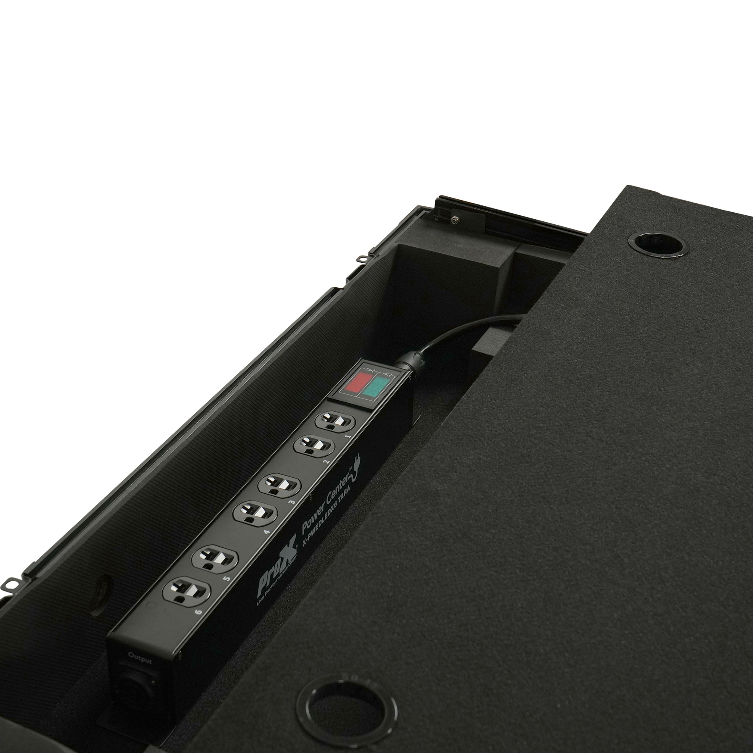 ProX TARA 6-Outlet Edison NEMA 5-20R Power Distribution Box with True1 IN/OUT, LED Voltage and Current Display 20A Power Center