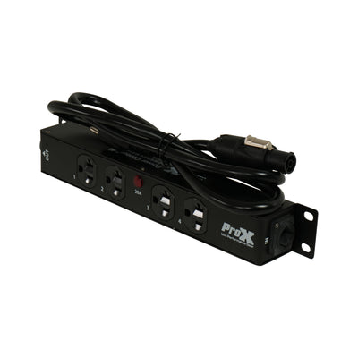 ProX MAYA 4 Outlet Power Strip AC Outlet Box Edison Nema 5-20R with True1 IN/OUT 20A Power Center