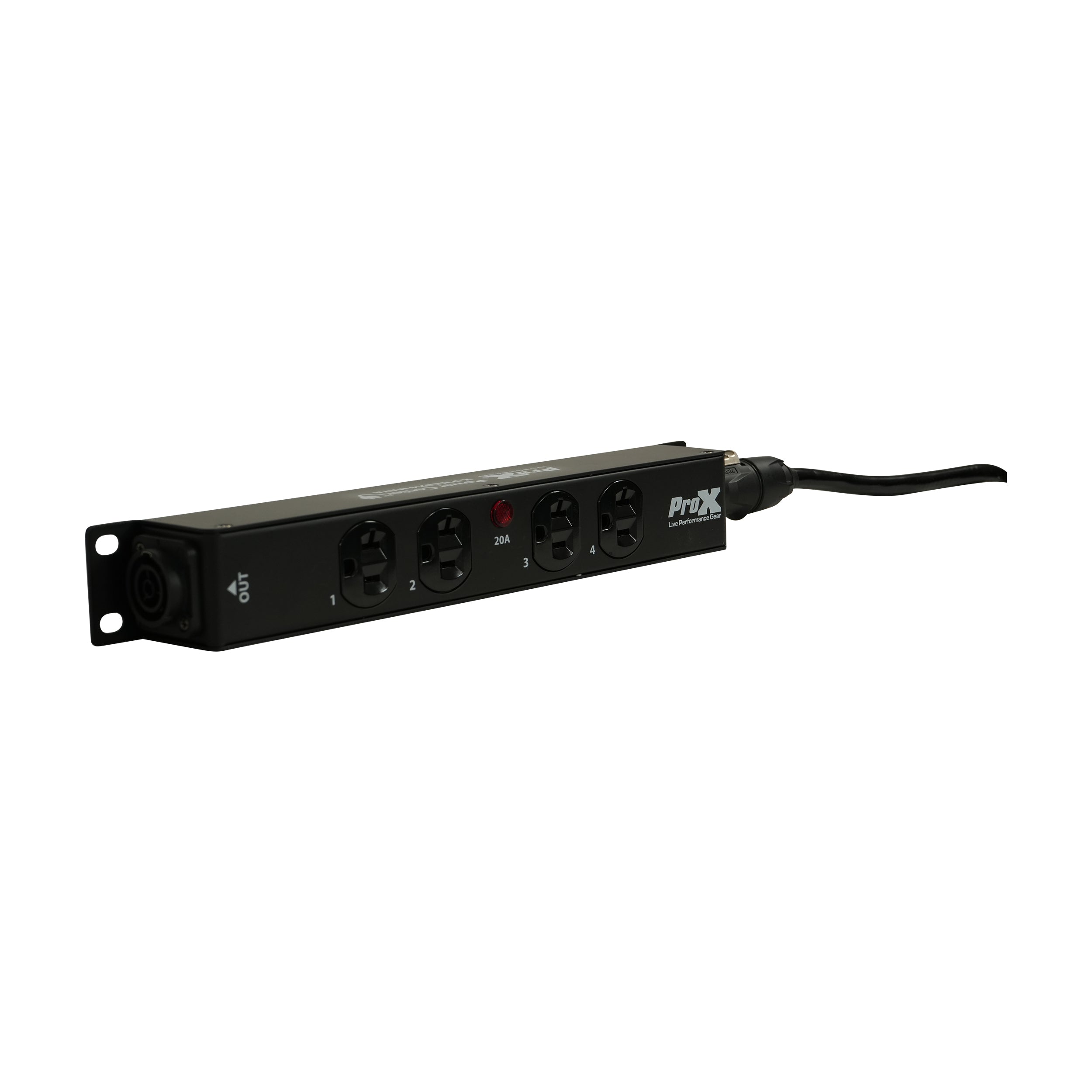 ProX MAYA 4 Outlet Power Strip AC Outlet Box Edison Nema 5-20R with True1 IN/OUT 20A Power Center