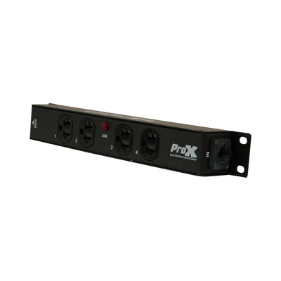 ProX MAYA 4 Outlet Power Strip AC Outlet Box Edison Nema 5-20R with True1 IN/OUT 20A Power Center
