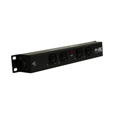 ProX MAYA 4 Outlet Power Strip AC Outlet Box Edison Nema 5-20R with True1 IN/OUT 20A Power Center