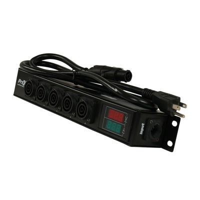 ProX DANA PowerCenter AC to 6X True1 Splitter Outputs - 20A REAN® by NEUTRIK® Connectors w/ V&A Meter