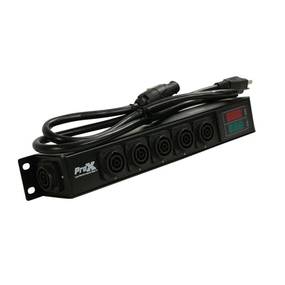 ProX DANA PowerCenter AC to 6X True1 Splitter Outputs - 20A REAN® by NEUTRIK® Connectors w/ V&A Meter