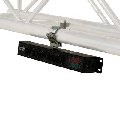 ProX DANA PowerCenter AC to 6X True1 Splitter Outputs - 20A REAN® by NEUTRIK® Connectors w/ V&A Meter