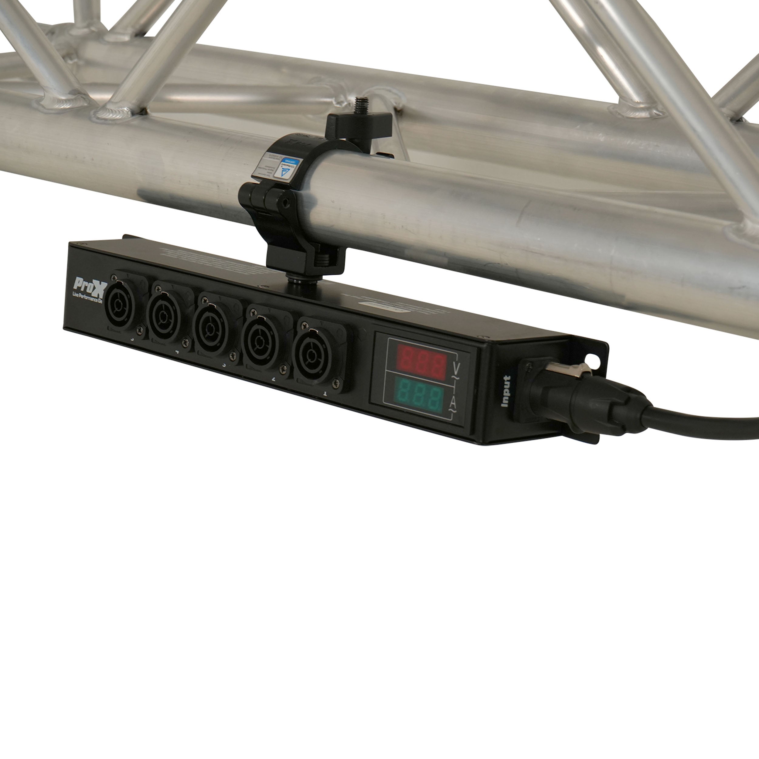 ProX DANA PowerCenter AC to 6X True1 Splitter Outputs - 20A REAN® by NEUTRIK® Connectors w/ V&A Meter
