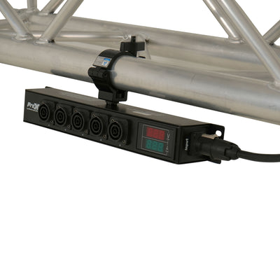 ProX DANA PowerCenter AC to 6X True1 Splitter Outputs - 20A REAN® by NEUTRIK® Connectors w/ V&A Meter