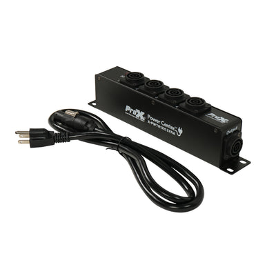 ProX LYRA PowerCenter PowerCON TRUE1 5-Way Power Splitter Box for True1 Power Connection Powers 5 Devices with Power Cord