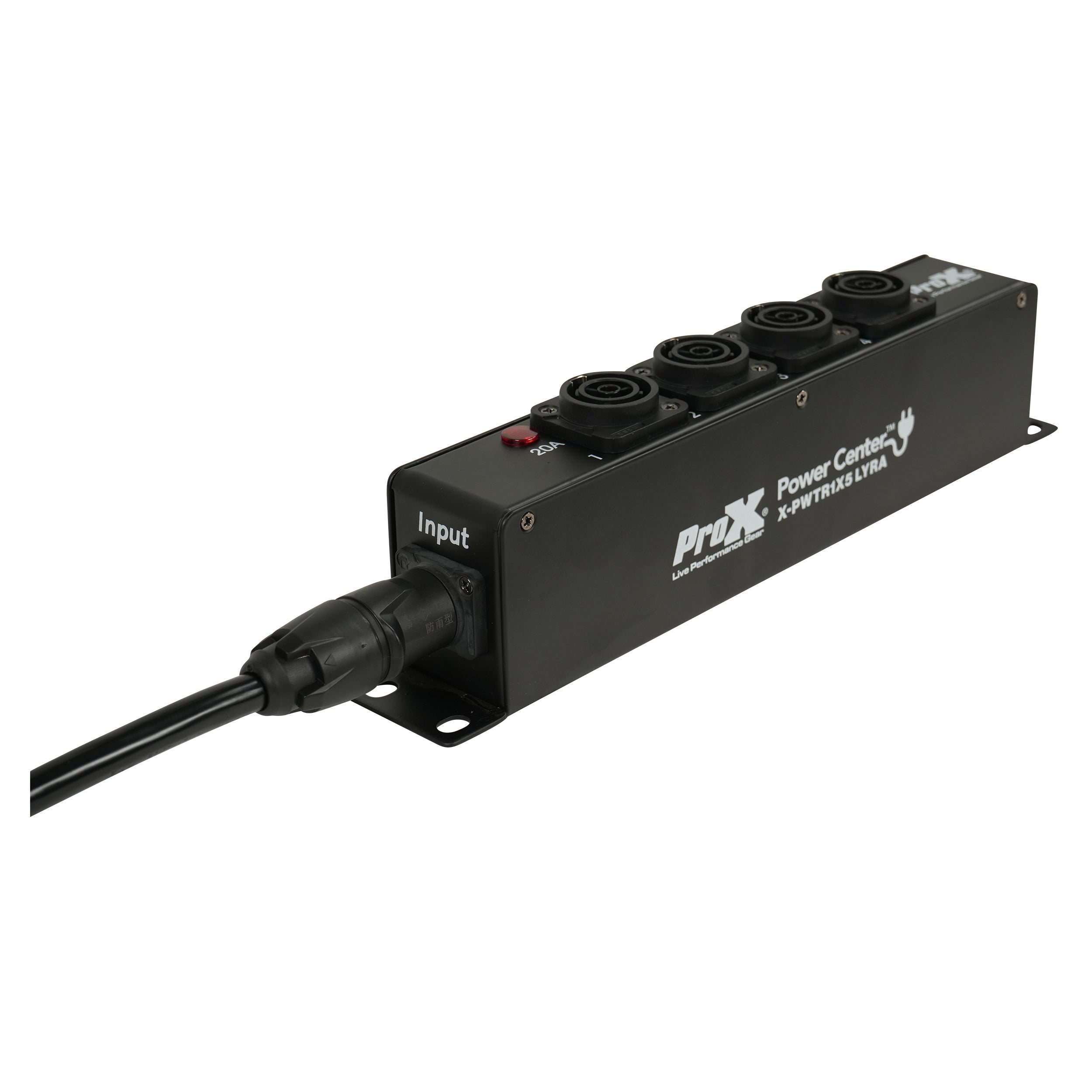 ProX LYRA PowerCenter PowerCON TRUE1 5-Way Power Splitter Box for True1 Power Connection Powers 5 Devices with Power Cord