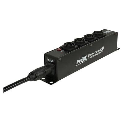 ProX LYRA PowerCenter PowerCON TRUE1 5-Way Power Splitter Box for True1 Power Connection Powers 5 Devices with Power Cord