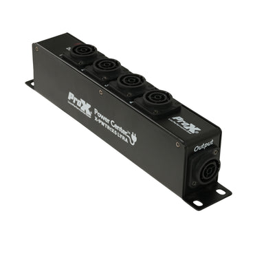 ProX LYRA PowerCenter PowerCON TRUE1 5-Way Power Splitter Box for True1 Power Connection Powers 5 Devices with Power Cord