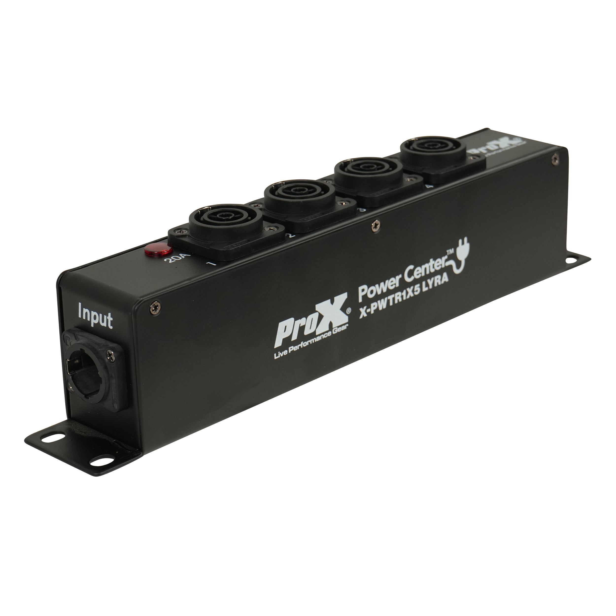 ProX LYRA PowerCenter PowerCON TRUE1 5-Way Power Splitter Box for True1 Power Connection Powers 5 Devices with Power Cord