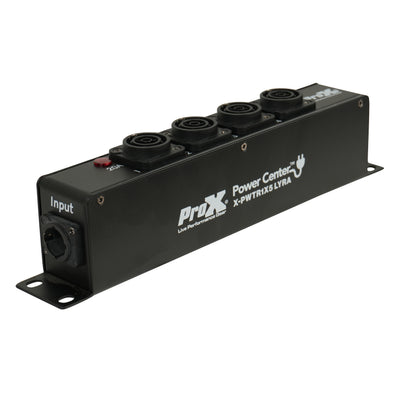 ProX LYRA PowerCenter PowerCON TRUE1 5-Way Power Splitter Box for True1 Power Connection Powers 5 Devices with Power Cord