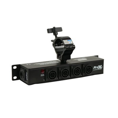 ProX LYRA PowerCenter PowerCON TRUE1 5-Way Power Splitter Box for True1 Power Connection Powers 5 Devices with Power Cord