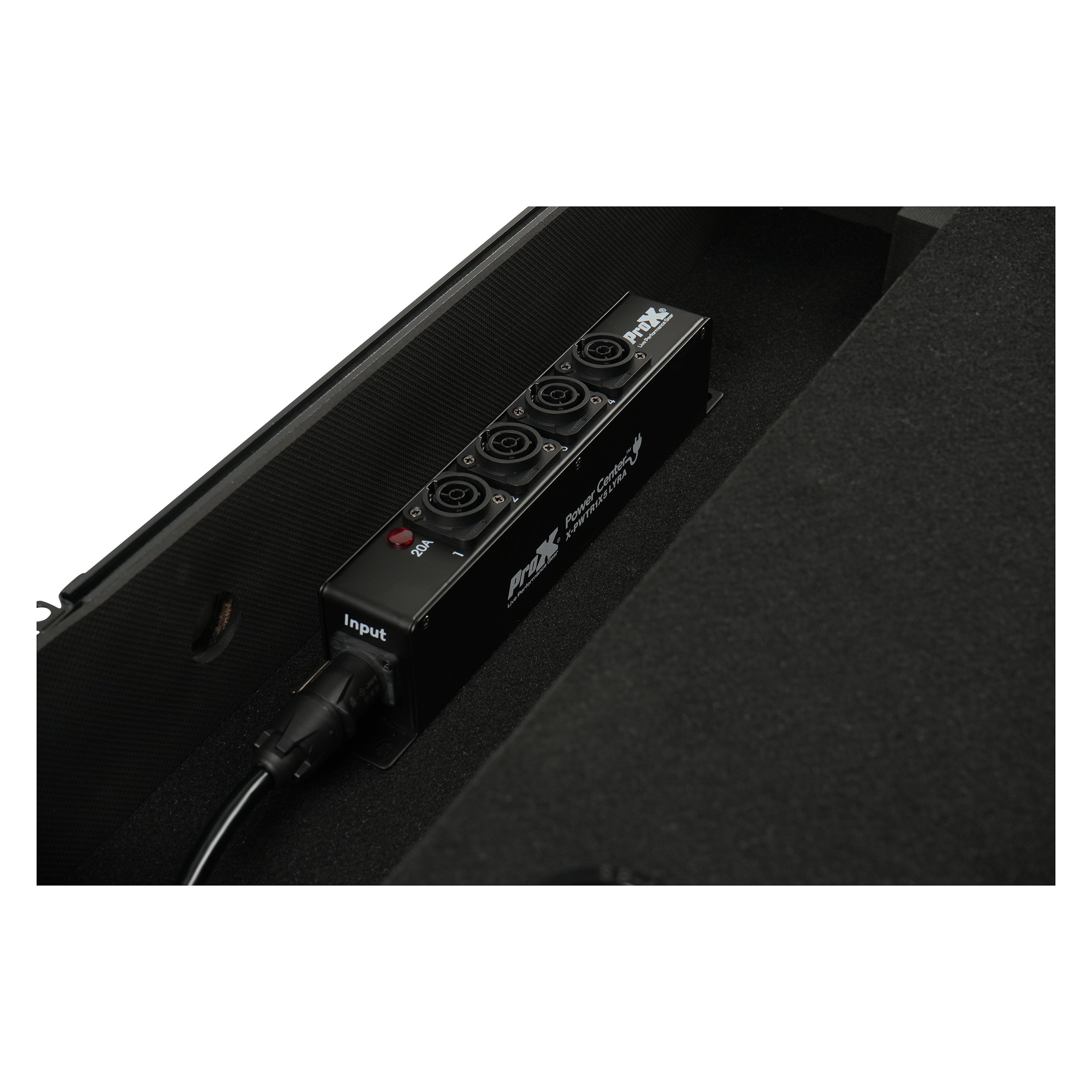 ProX LYRA PowerCenter PowerCON TRUE1 5-Way Power Splitter Box for True1 Power Connection Powers 5 Devices with Power Cord