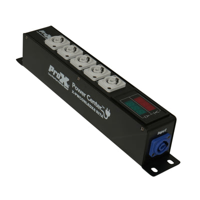 ProX RITA PowerCenter Outlet Box powerCON Compatible Splitter 20A w/ V&A Meter