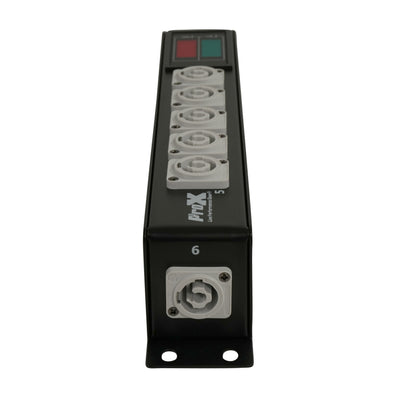 ProX RITA PowerCenter Outlet Box powerCON Compatible Splitter 20A w/ V&A Meter