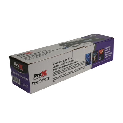 ProX RITA PowerCenter Outlet Box powerCON Compatible Splitter 20A w/ V&A Meter