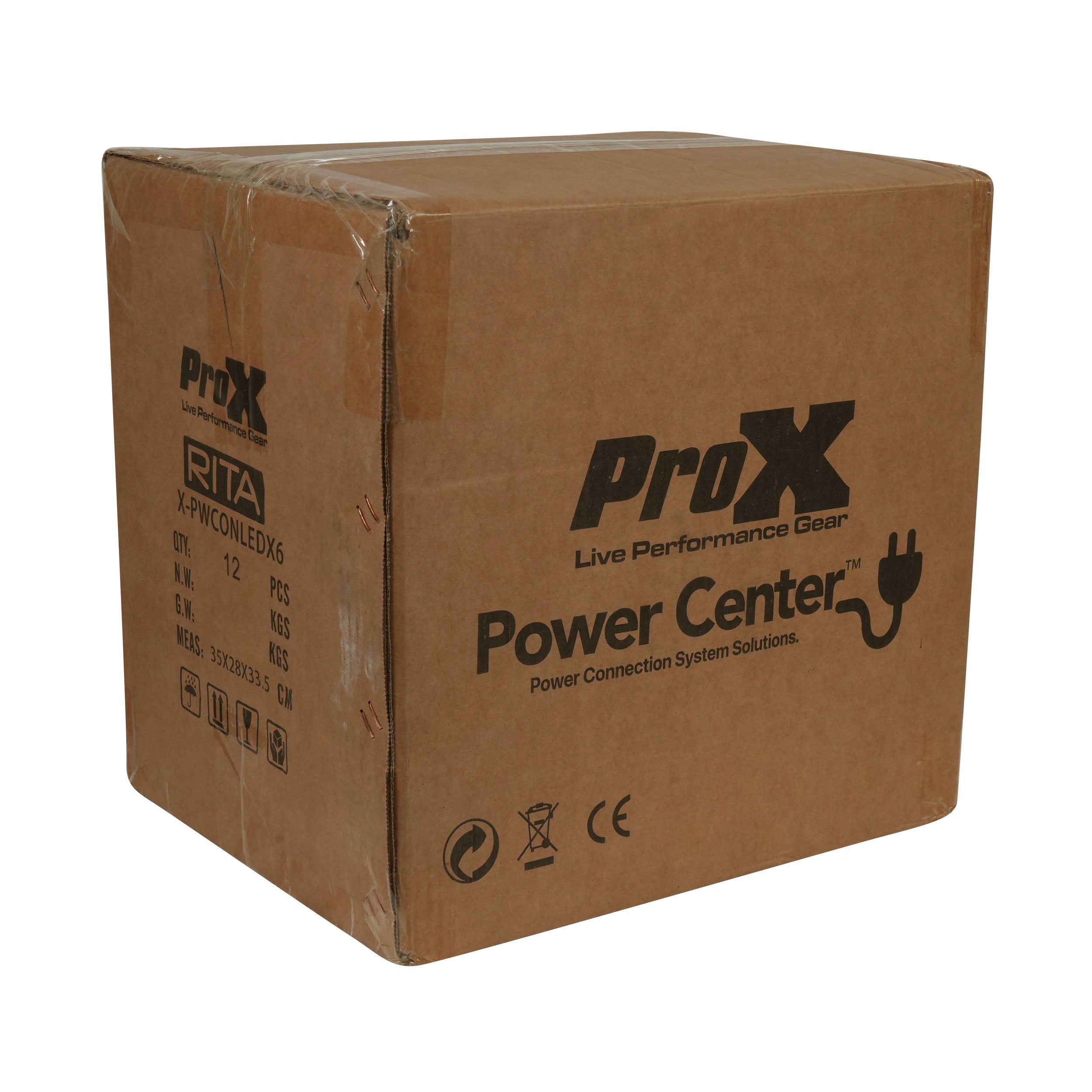 ProX RITA PowerCenter Outlet Box powerCON Compatible Splitter 20A w/ V&A Meter