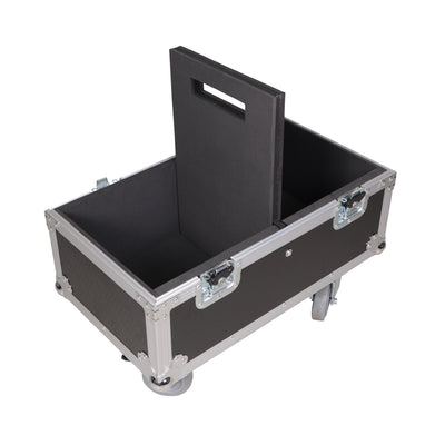 Estuche de transporte doble ProX ATA para 2 subwoofers QSC K8.2 K8 Series con ruedas de 4 pulgadas