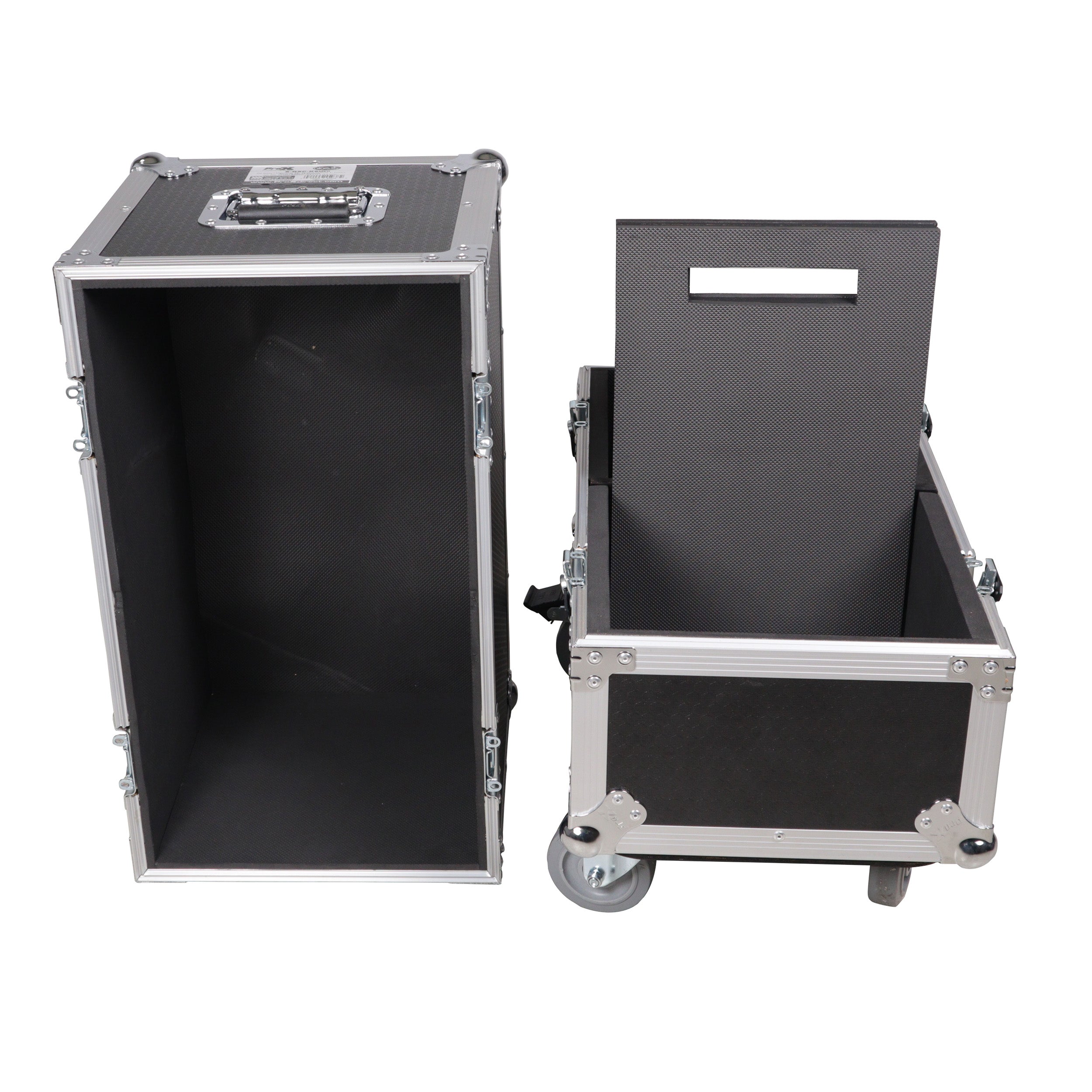 Estuche de transporte doble ProX ATA para 2 subwoofers QSC K8.2 K8 Series con ruedas de 4 pulgadas