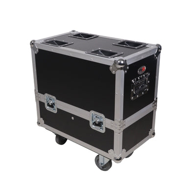 Estuche de transporte doble ProX ATA para 2 subwoofers QSC K8.2 K8 Series con ruedas de 4 pulgadas
