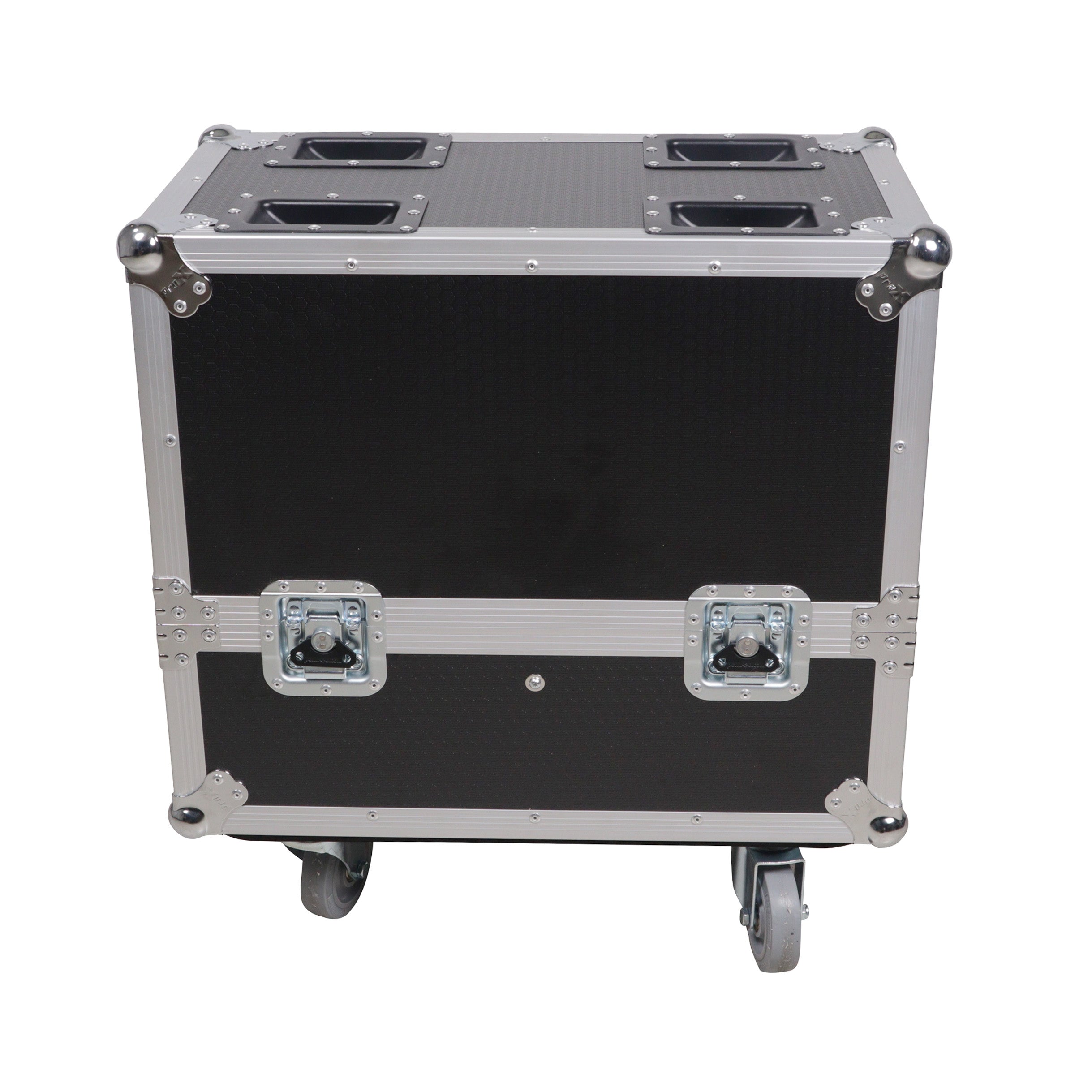 Estuche de transporte doble ProX ATA para 2 subwoofers QSC K8.2 K8 Series con ruedas de 4 pulgadas