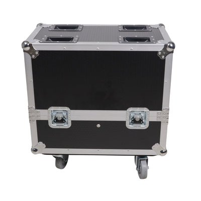 Estuche de transporte doble ProX ATA para 2 subwoofers QSC K8.2 K8 Series con ruedas de 4 pulgadas