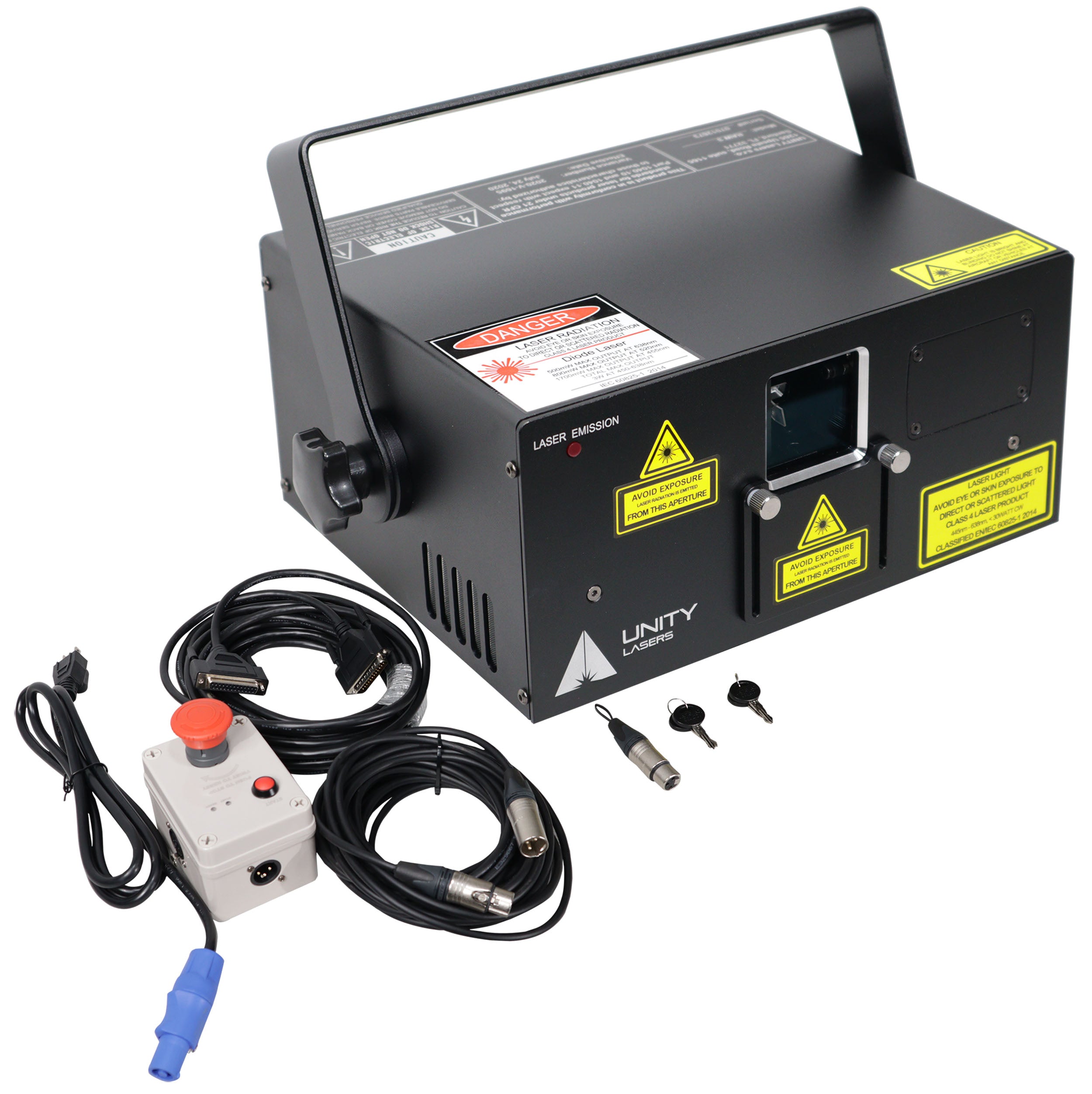 ProX Unity Raw 3 Watt RGB DMX Laser Light Show Projector System