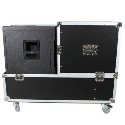 ProX ATA Flight Case for 2x RCF EVOX12 or EV Evolve 50 Compact Arrays Fits Two Speakers and Subwoofers