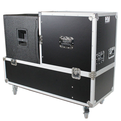 ProX ATA Flight Case for 2x QSC KC12 Compact Arrays Fits Two Speakers and Subwoofers