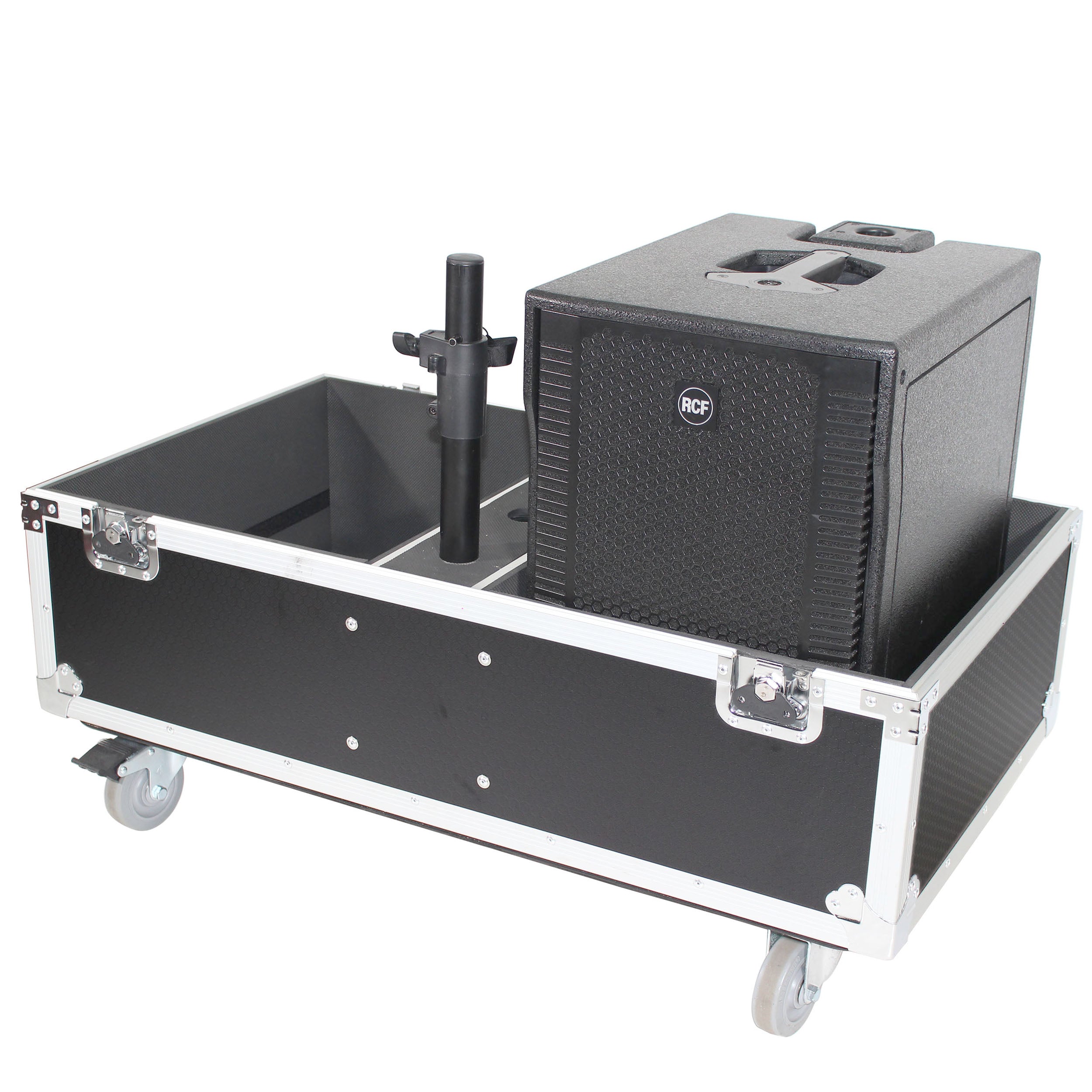 ProX ATA Style Flight-Road Case For RCF EVOX 8 J8 JMIX8 Speaker Array System Fits Two Speakers and Subs