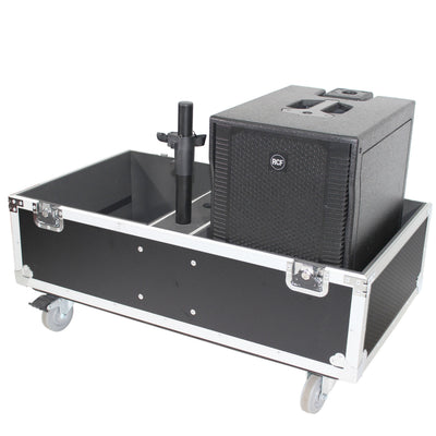 ProX ATA Style Flight-Road Case For RCF EVOX 8 J8 JMIX8 Speaker Array System Fits Two Speakers and Subs