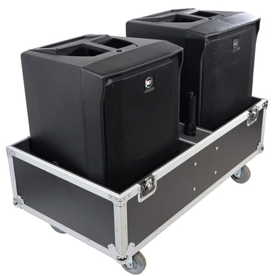 ProX ATA Style Flight-Road Case For RCF EVOX 8 J8 JMIX8 Speaker Array System Fits Two Speakers and Subs